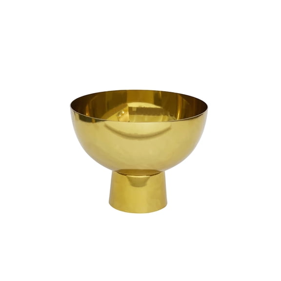 Serene Spaces Living Large Pack of 12 Decorative Gold Pedestal Bowl: Elegant Metal Compote Bowl for Home Dcor, Weddings, Parties, 7" Diameter, 5.5" Tall
