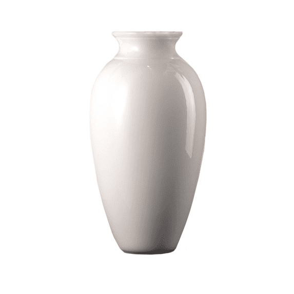 Serene Spaces Living Large White Ceramic Vase, 13" Tall