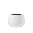 thumbnail image 1 of Serene Spaces Living Large White Fiberstone Pot, 12" Diameter & 8.5" Tall, 1 of 3
