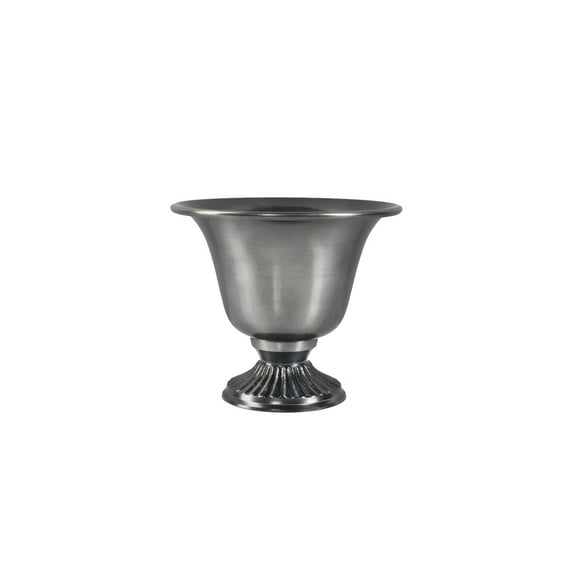 Serene Spaces Living Modern Black Metal Urn Vase