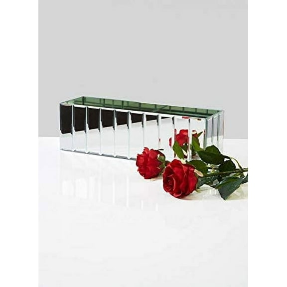 Serene Spaces Living Oblong Gatsby Mirror Vase, 15.75 Long