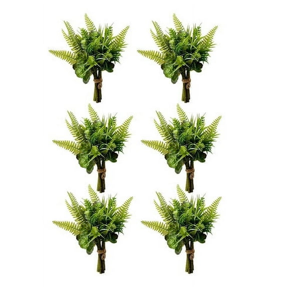 Serene Spaces Living Pack of 6 Artificial Succulent Bouquet, 10" D & 12" T