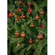 Serene Spaces Living Set of 12 Mini Copper Mercury Glass Ornaments for Holiday Décor, Christmas