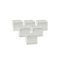 thumbnail image 1 of Serene Spaces Living Set of 6 White Vases, Measures 5" T & 5.75" Cube, 1 of 3