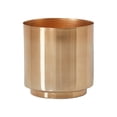thumbnail image 1 of Serene Spaces Living Shiny Gold Finish Cylinder Vase, 4" Diameter & 4" Tall, 1 of 6