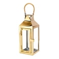 thumbnail image 1 of Serene Spaces Living Small Gold Square Metal Lantern, 4.4" Dia & 10.23" Tall, 1 of 5