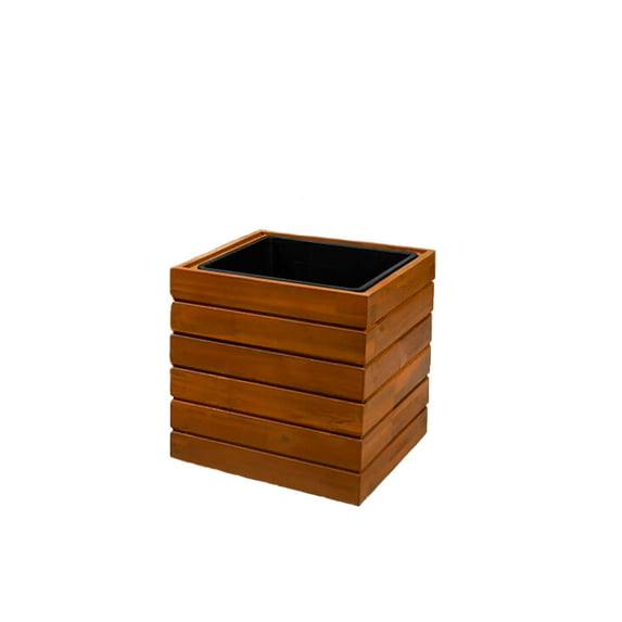 Serene Spaces Living Square Acacia Wood Planter, 12" Tall