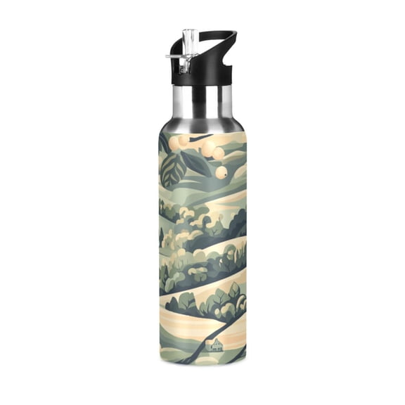 Serene Spring Landscape 600ml Double Walled Stainless Steel LeakProof Sports Bottle Thermo 8h
