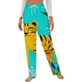 thumbnail image 1 of Serene Tiger Lush Jungle Moon Winter Female Pants Flannel High Waist Women Pants Lady Warm Straight Leg Plush Trousers, 1 of 7