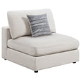 thumbnail image 1 of Coaster Serene Upholstered Armless Chair, Beige, 1 of 13