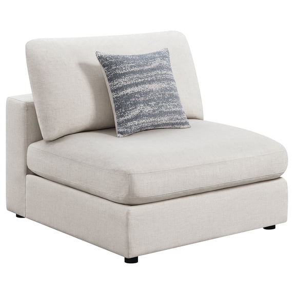 Coaster Serene Upholstered Armless Chair, Beige