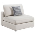 thumbnail image 1 of Serene Upholstered Armless Chair Beige, 1 of 12
