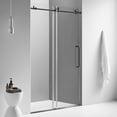 thumbnail image 1 of Serene Valley 56 x 76 Inch Big Roller Frameless Sliding Shower Door, Black, 1 of 9