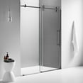 thumbnail image 1 of Serene Valley 60 x 74 Inch Big Roller Sliding Shower Door, Matte Black, 1 of 9