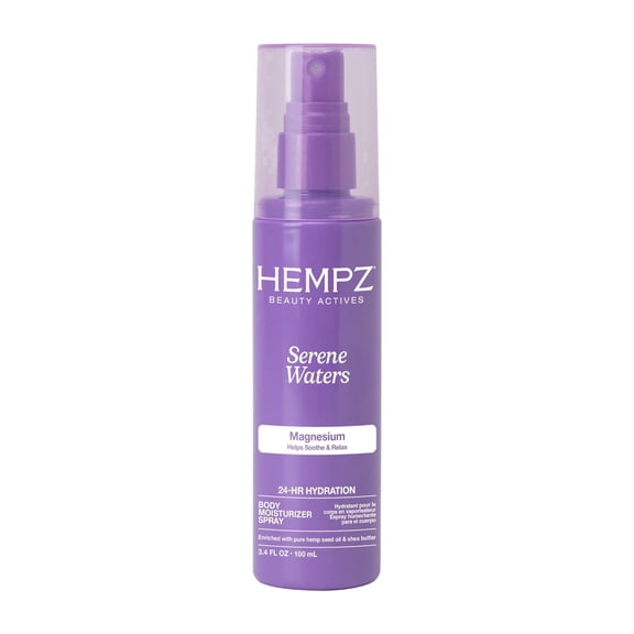 Hempz Beauty Actives Serene Waters Moisturizing Body Fragrance Spray with Relaxing & Soothing Arnica & Magnesium, 3.4 fl oz