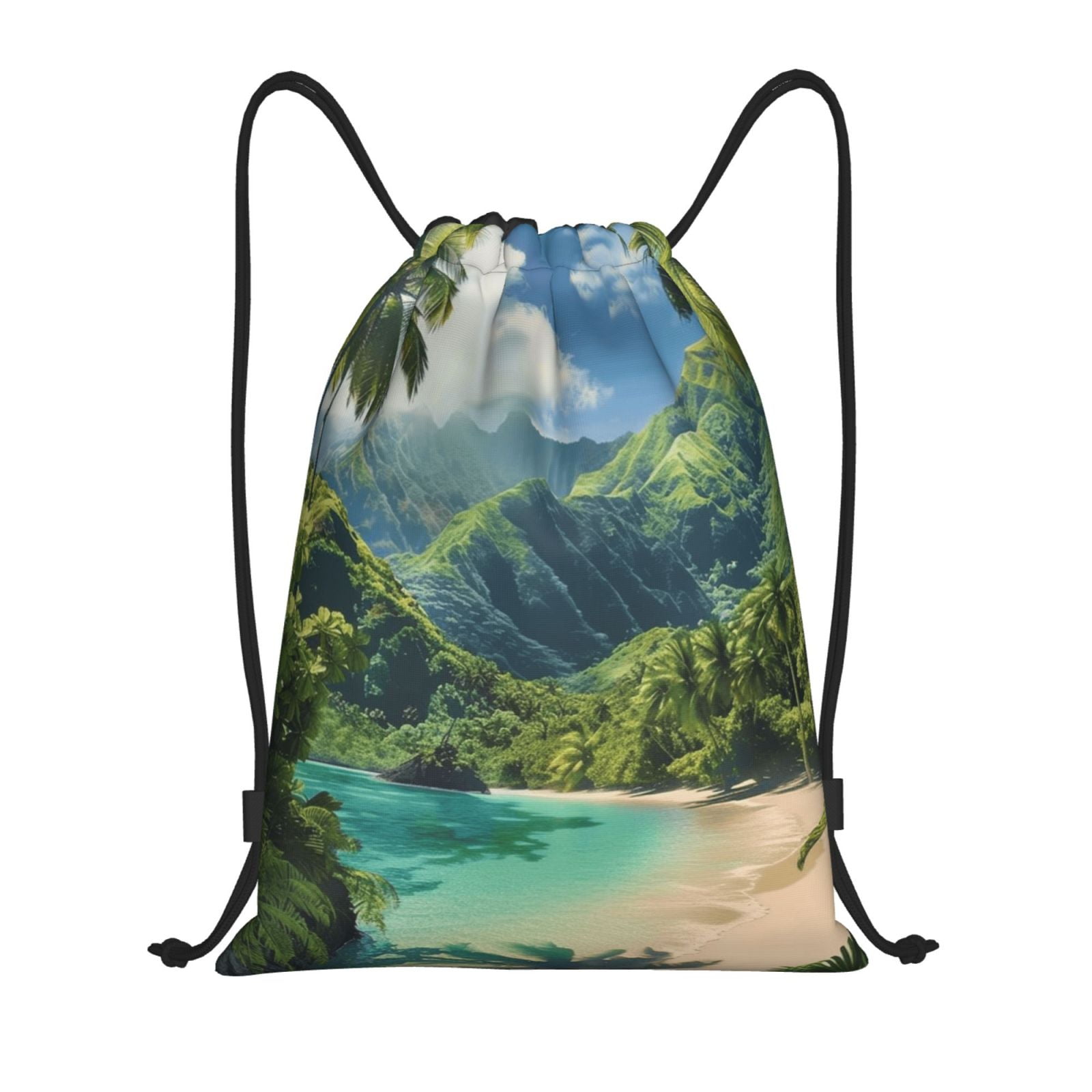 Serene and Peaks Aesthetic drawstring bag backpack Fitness bag