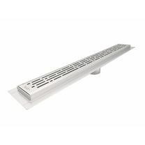 SereneDrains 304 Stainless Steel Brushed Nickel Linear Shower Drain Kit Broken Lane Linear Shower Drains for Tile Floor Long Hair Catcher Strainer Grate Cover Bathroom