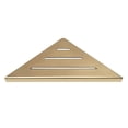 thumbnail image 1 of SereneDrains 316 Stainless Steel 9" Shower Corner Shelf Matte Gold Bathroom Triangle Foot Rest Prop Wall Mount Hardware Included, 1 of 7