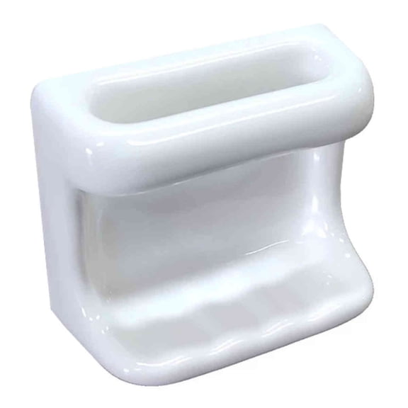 SereneDrains Ceramic Soap Dish Thin Set Installation Bar Holder Shower Wall Mount Tray Bathroom Accessories Decorative