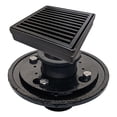thumbnail image 1 of SereneDrains Square Shower Floor Drain Kit 304 Stainless Steel Linear Wedge 4" with Threaded Plastic Fitting Hair Catcher Drain Base Abs PVC Cast Iron, 1 of 8