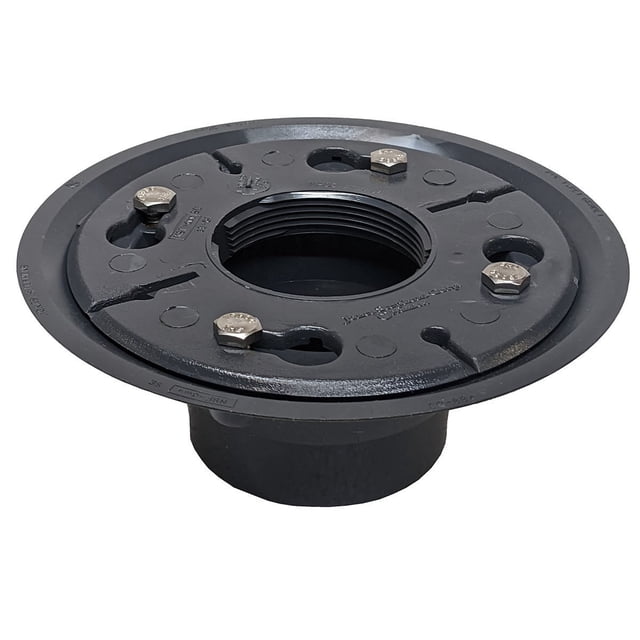 Floor Drain Rough In SereneDrains Shower Floor 2 Inch Drain Flange Base PVC Plastic Rough In ...
