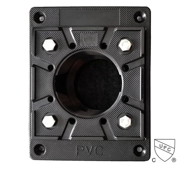 Pvc Rough In SereneDrains Shower Floor 2 Inch Drain Flange Base Square PVC Rough In ...