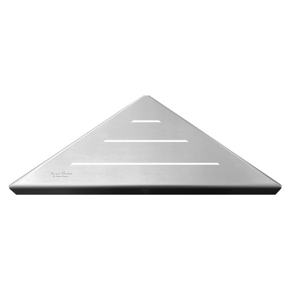 SereneDrains Stainless Steel 9" Drill in Brushed Nickel Corner Shower Shelf for Inside Shower Bathroom Corner Shelf Wall Mounted Organizer Rack Caddy Floating Heavy Duty