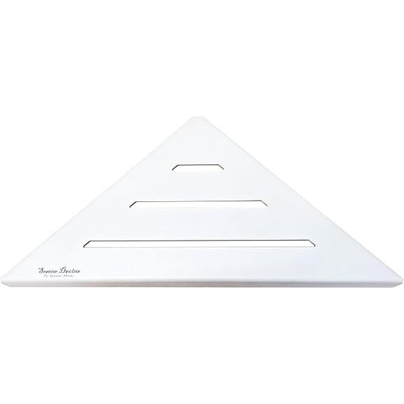 SereneDrains Stainless Steel 9" Drill in Matte White Corner Shower Shelf for Inside Shower Bathroom Corner Shelf Wall Mounted Organizer Rack Caddy Floating Heavy Duty