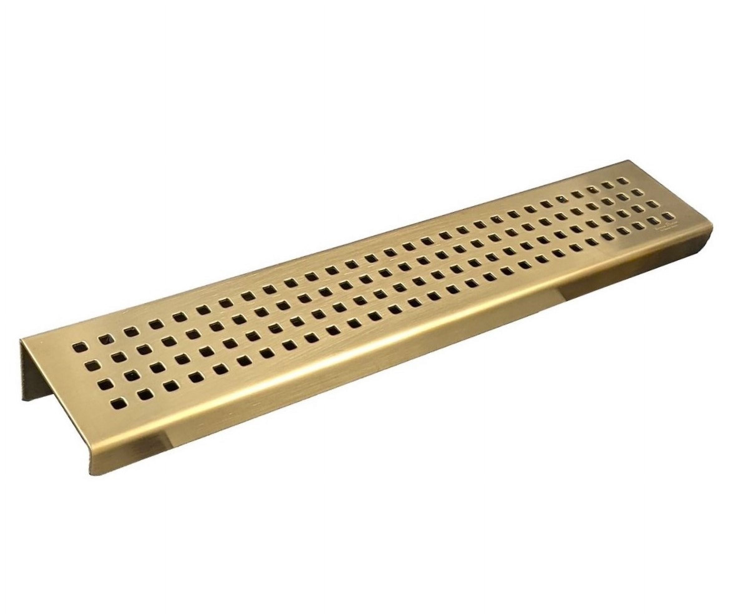 SereneDrains Stainless Steel Gold Brass Shower Shelf for Inside Shower Drill in Wall Mount Small Bathroom Shelf Decor Organizer Rack Caddy Floating