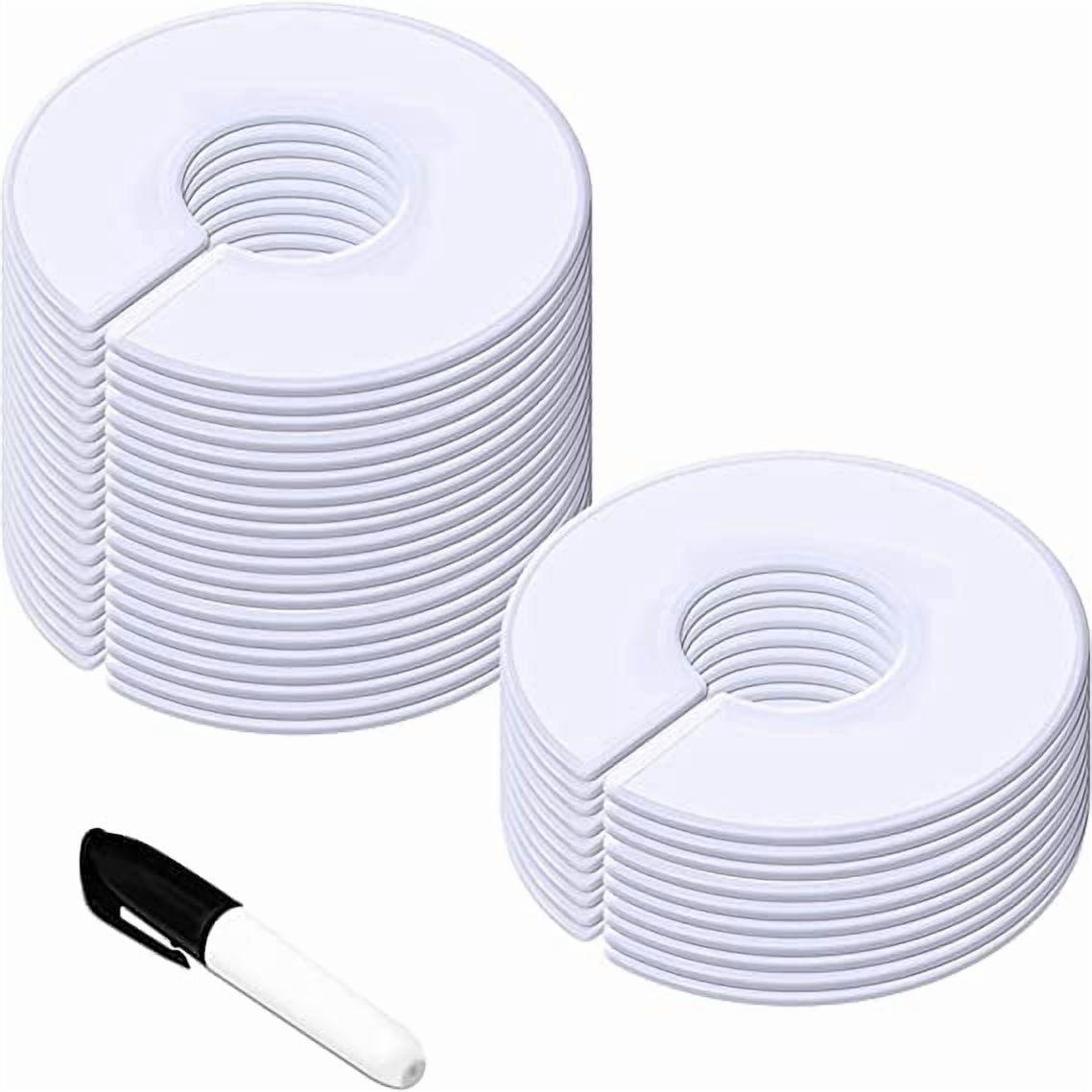 SereneLife 10 Pieces White Plastic Round Hangers - Clothing Rack Size ...