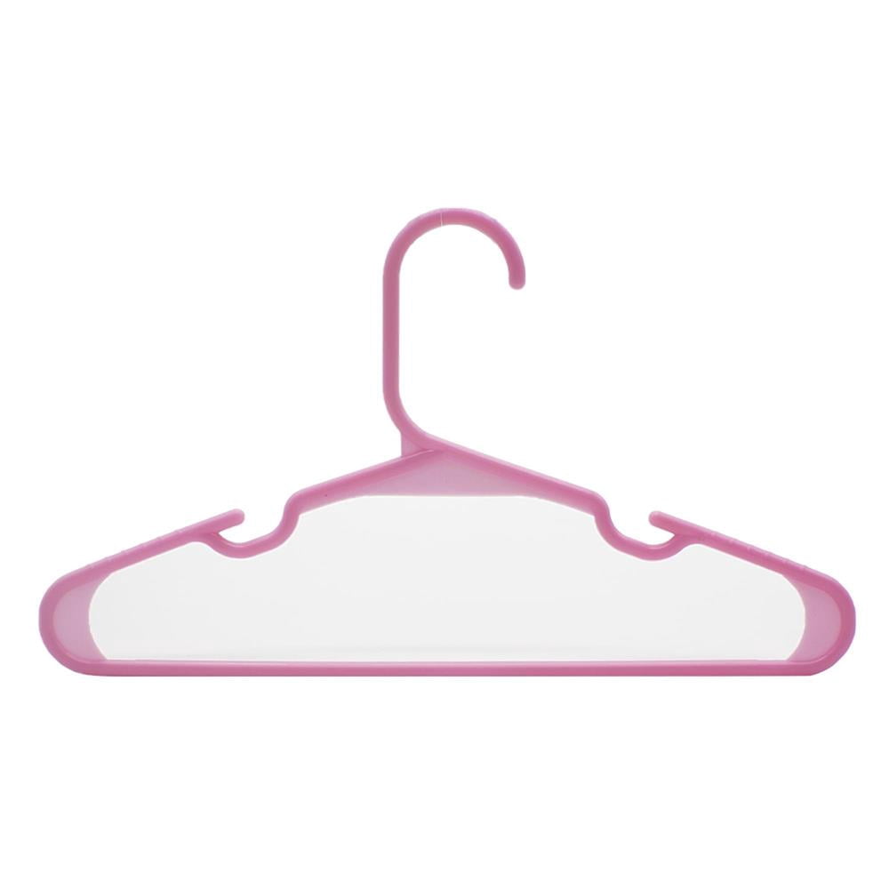 SereneLife 20-Pack Non-Slip Plastic Kids Hangers – Space-Saving Closet Organizers for Infants & Toddlers (Pink)