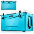 thumbnail image 1 of SereneLife 25 Quart Portable Cooler Box Lightweight Heavy-Duty Travel Ice Cooler W/ Handles, (Blue), 1 of 7