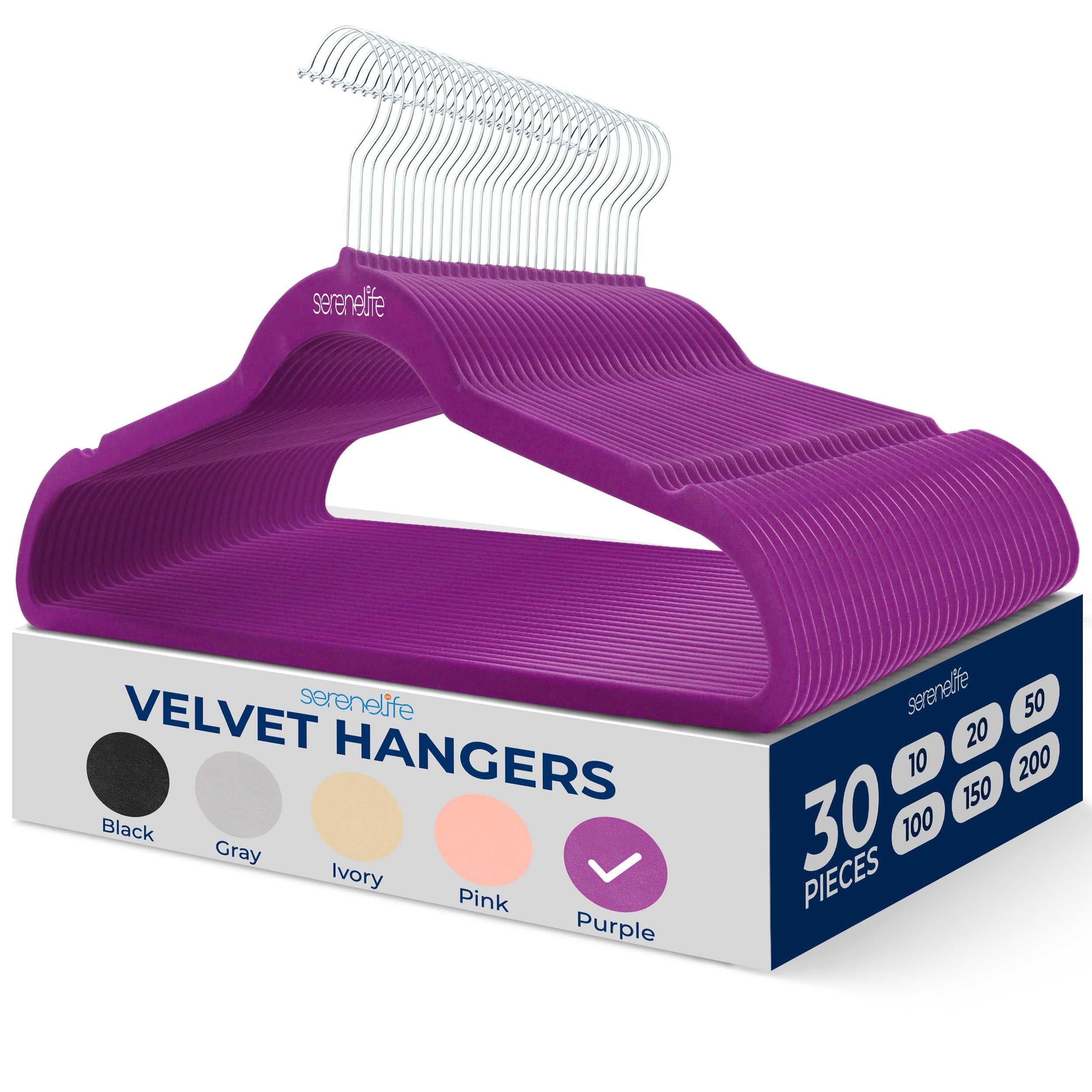 SereneLife Velvet Hangers - Thumbnail 2