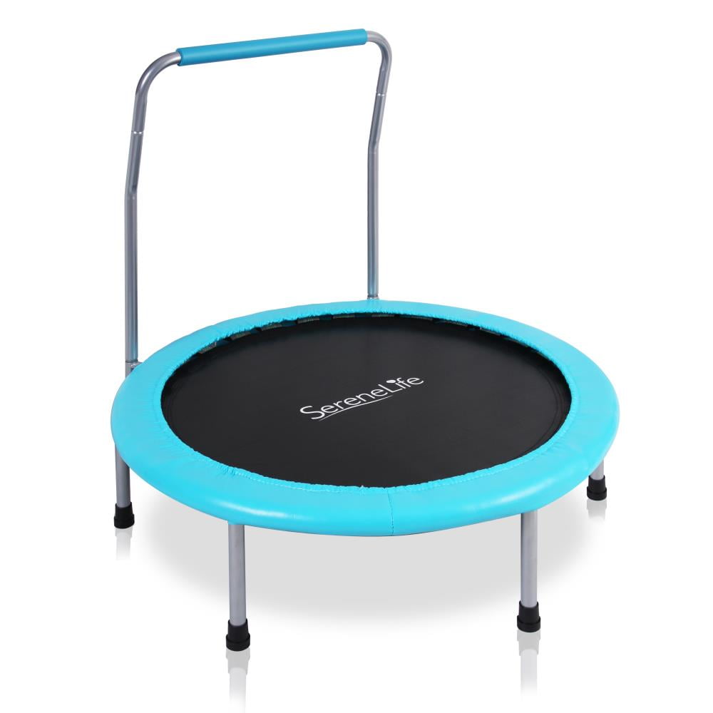 SereneLife Portable Fitness Trampoline – Sports Trampoline for Indoor and Outdoor Use – Professional Round Jumping Cardio Trampoline – Safe for Kid