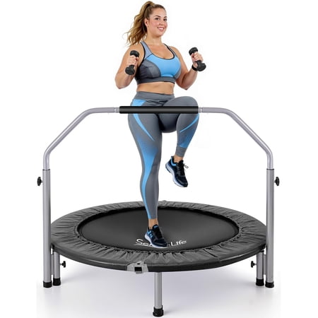 SereneLife 40 Inch Portable Pro Aerobics Jumping Sports Trampoline, Adult Size