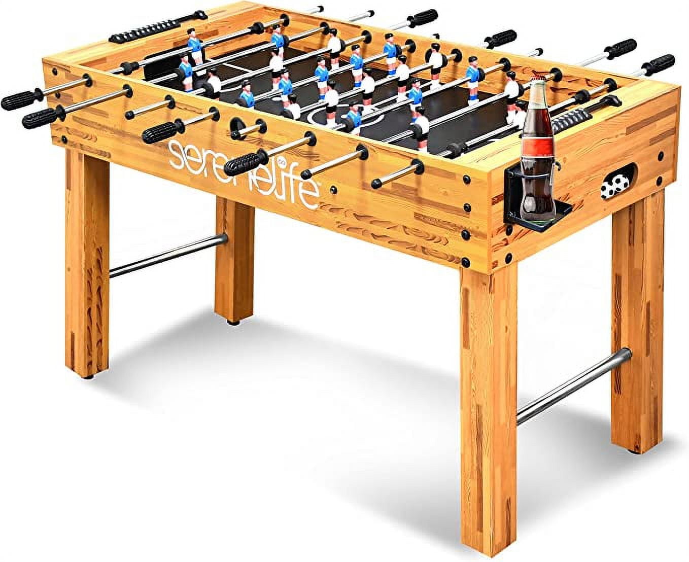 SereneLife 48in Wood Foosball Table with Cup Holders