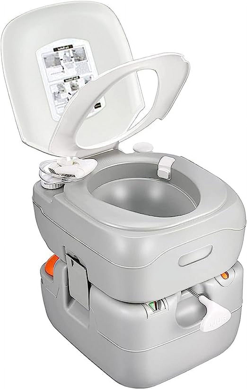 SereneLife 5.8 Gallon Waste Tank Outdoor Portable Toilet W/ Carrying ...