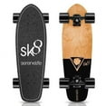 thumbnail image 1 of SereneLife 6'' Canadian and Bamboo Maple Deck Skateboard - Mini Cruiser Skateboard, Designed for Kids, Teens, and Adults (Black), 1 of 7