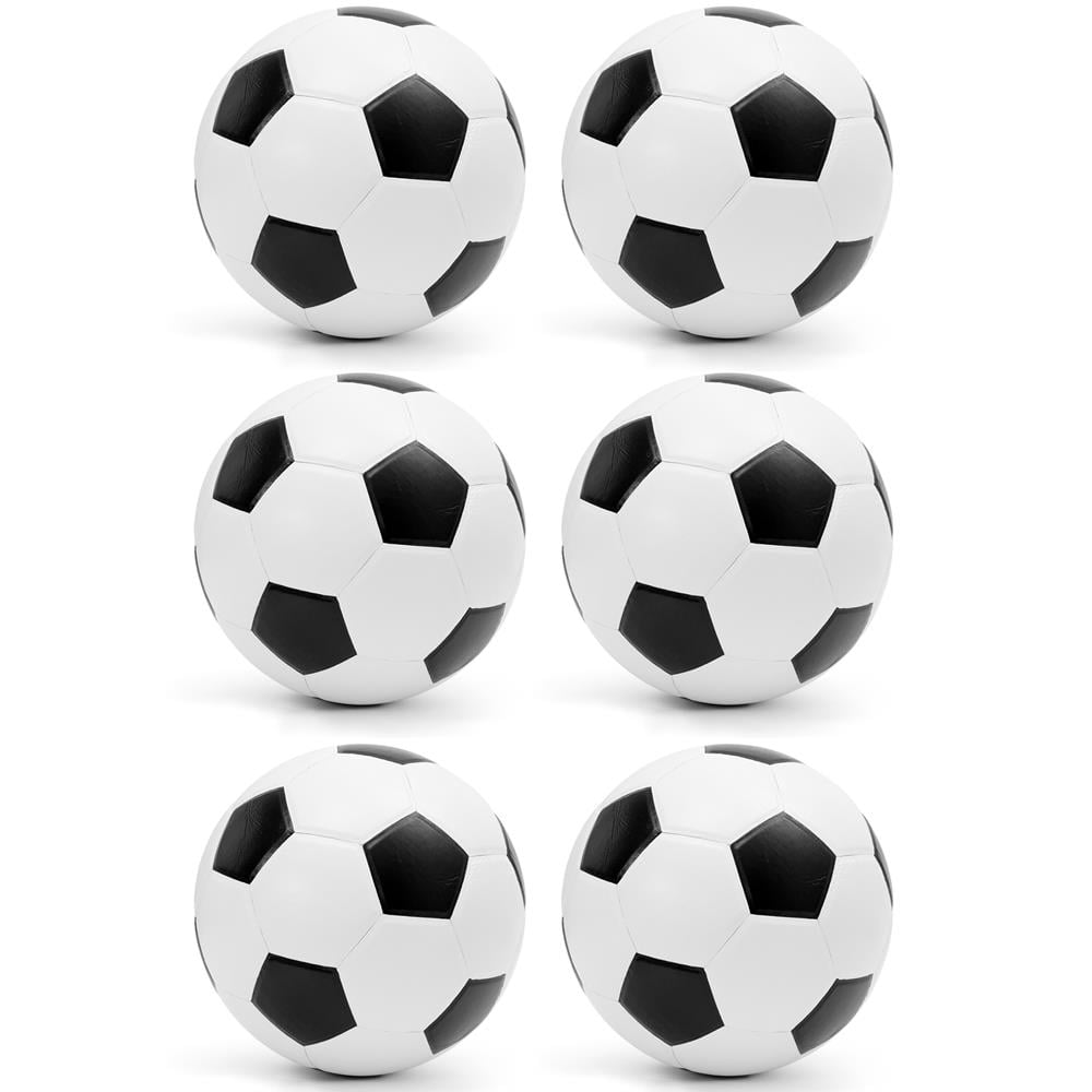 SereneLife 6-Piece Table Soccer Football Ball Replacement 1.3 Inches Mini Black & White Soccer Ball