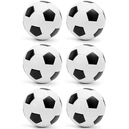 SereneLife 6-Piece Table Soccer Football Ball Replacement 1.3 Inches Mini Black & White Soccer Ball