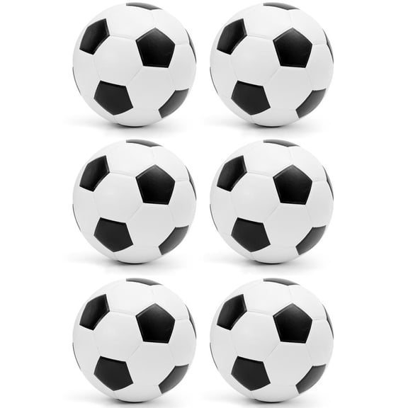 SereneLife 6-Piece Table Soccer Football Ball Replacement 1.3 Inches Mini Black & White Soccer Ball