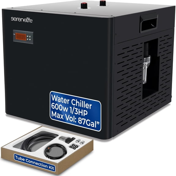 SereneLife 79-Gallon Cold Plunge Chiller 1/3 HP Ultra-Quiet Water Cooling System with Titanium Coils & Temp Control