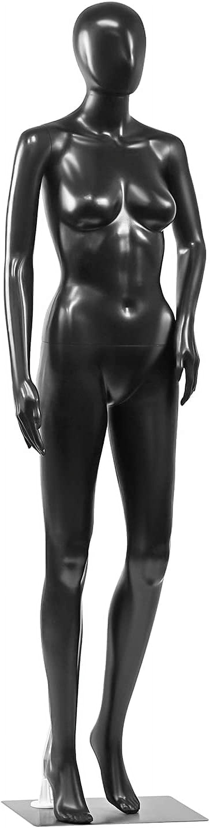 SereneLife Adjustable Female Mannequin Full Body Body-68.9" Detachable Woman Dress Form Whole Figure Poseable Life Size Dummy Torso-for Retail Clothing Shops-Black