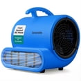 thumbnail image 1 of SereneLife Air Mover Portable Blower – 3-Speed 1000 CFM Air Dryer with Adjustable Tilt & Daisy Chain, Compact Durable Fan for Home, Garage & Work Use (Blue), 1 of 5
