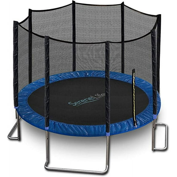 SereneLife Backyard Sports Trampoline Large Outdoor Jumping Fun Trampoline for Kids/Children, 8ft.