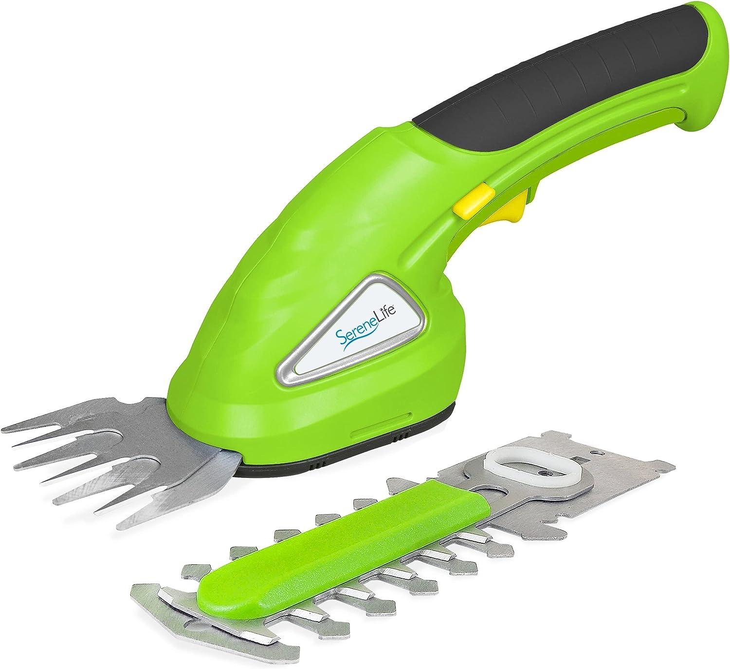 SereneLife Battery Grass Cutter, Grass Clippers Cordless, Trimmer