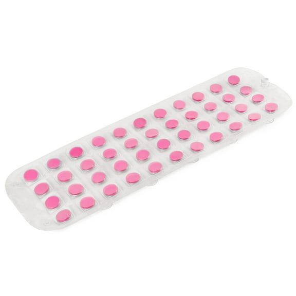 SereneLife Bubble Bath Mat - Cushioned Non-Slip Design with Suction Cups, Replacement Mat for SLBBMG100, Fully Submersible and Foldable Spa Bath Mat for Bathtubs and Jacuzzi 47.24"x14.17" (Pink)