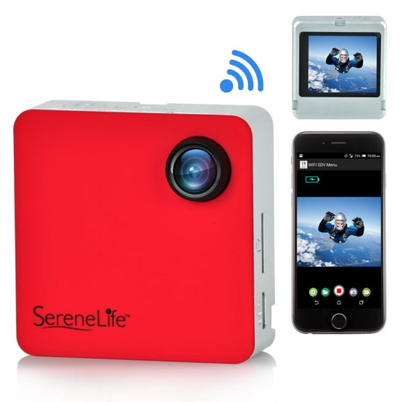 SereneLife Clip-on Wearable Camera 1080p Full HD with Built-in Wi-Fi, Ideal for Classroom to Record