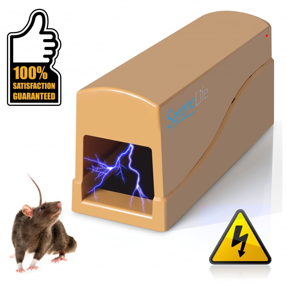 SereneLife Electronic Humane Mouse Trap Zapper - Indoor Safe Electric &  Battery Powered Rat Trap 