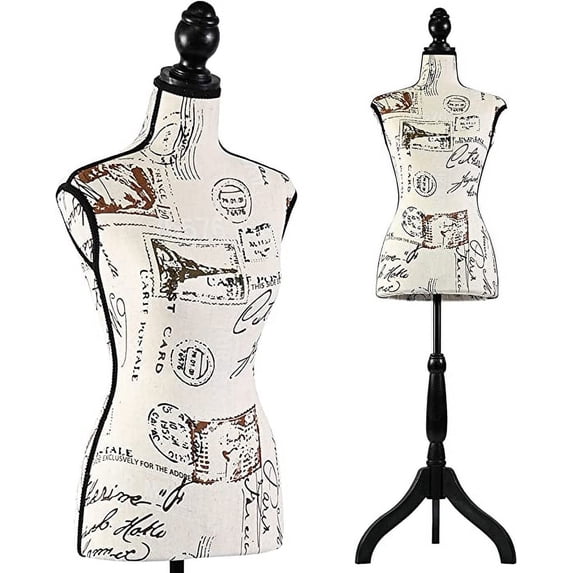 SereneLife Female Adjustable Mannequin, Hanging Fashion Torso Display Form Mannequin with Hook